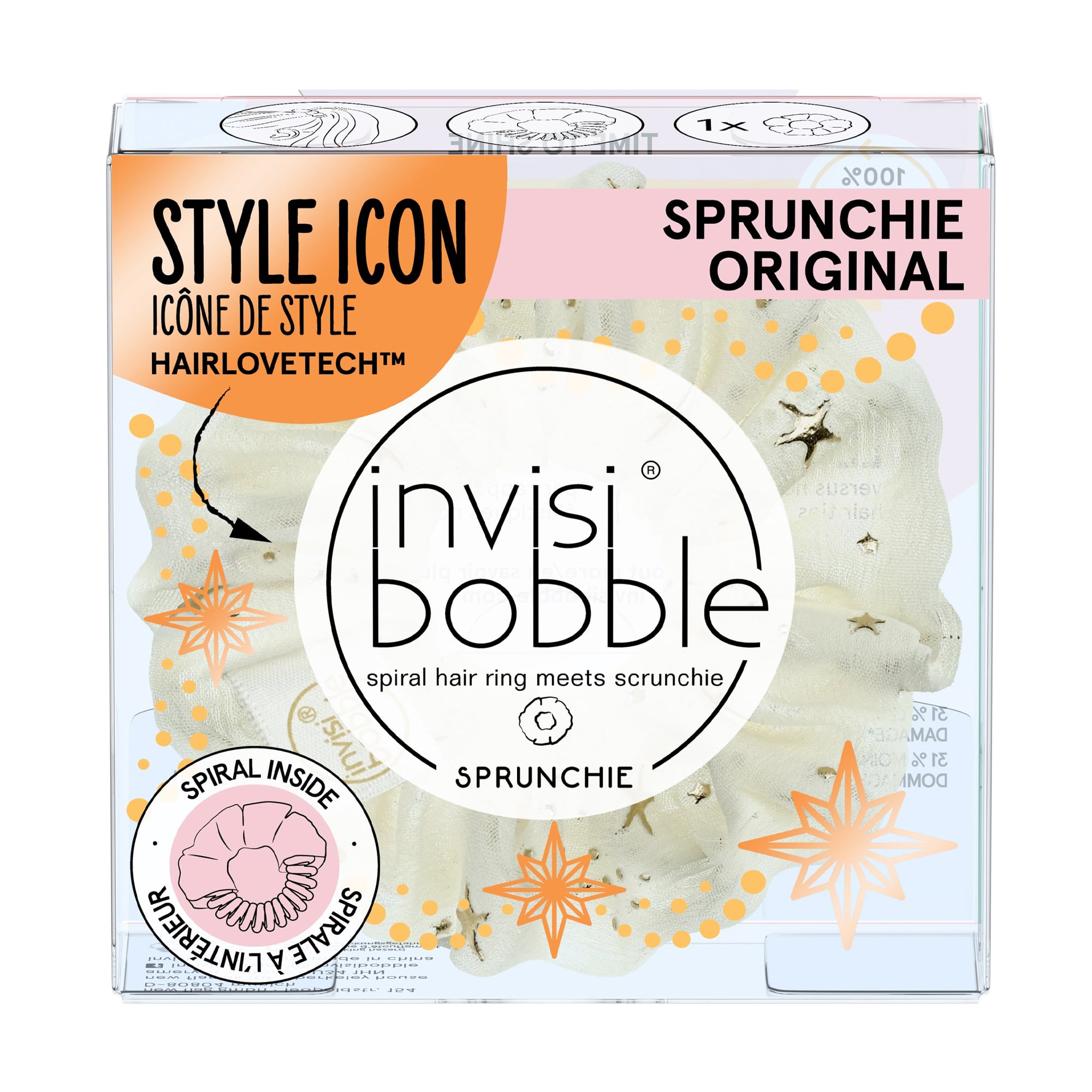 Резинка-браслет для волосся Invisibobble Sprunchie Original Time To Shine The Sparkle Is Real, 1 шт